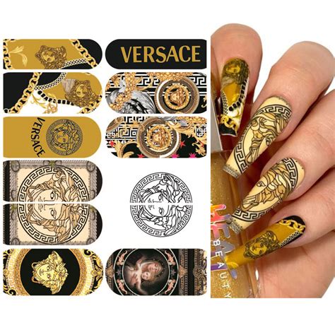 versace sticker|Versace nail stickers.